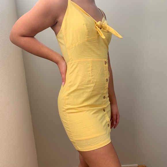 Yellow Bodycon Sundress - Picture 2 of 4